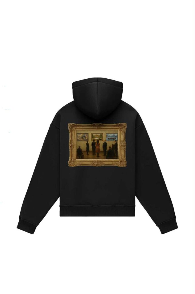 Gentle Torque Oversize Hoodie – Art Gallery - Viewer Included