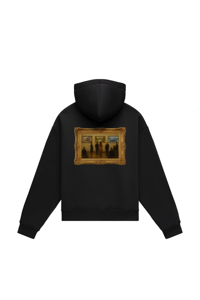 Gentle Torque Oversize Hoodie – Art Gallery - Viewer Included